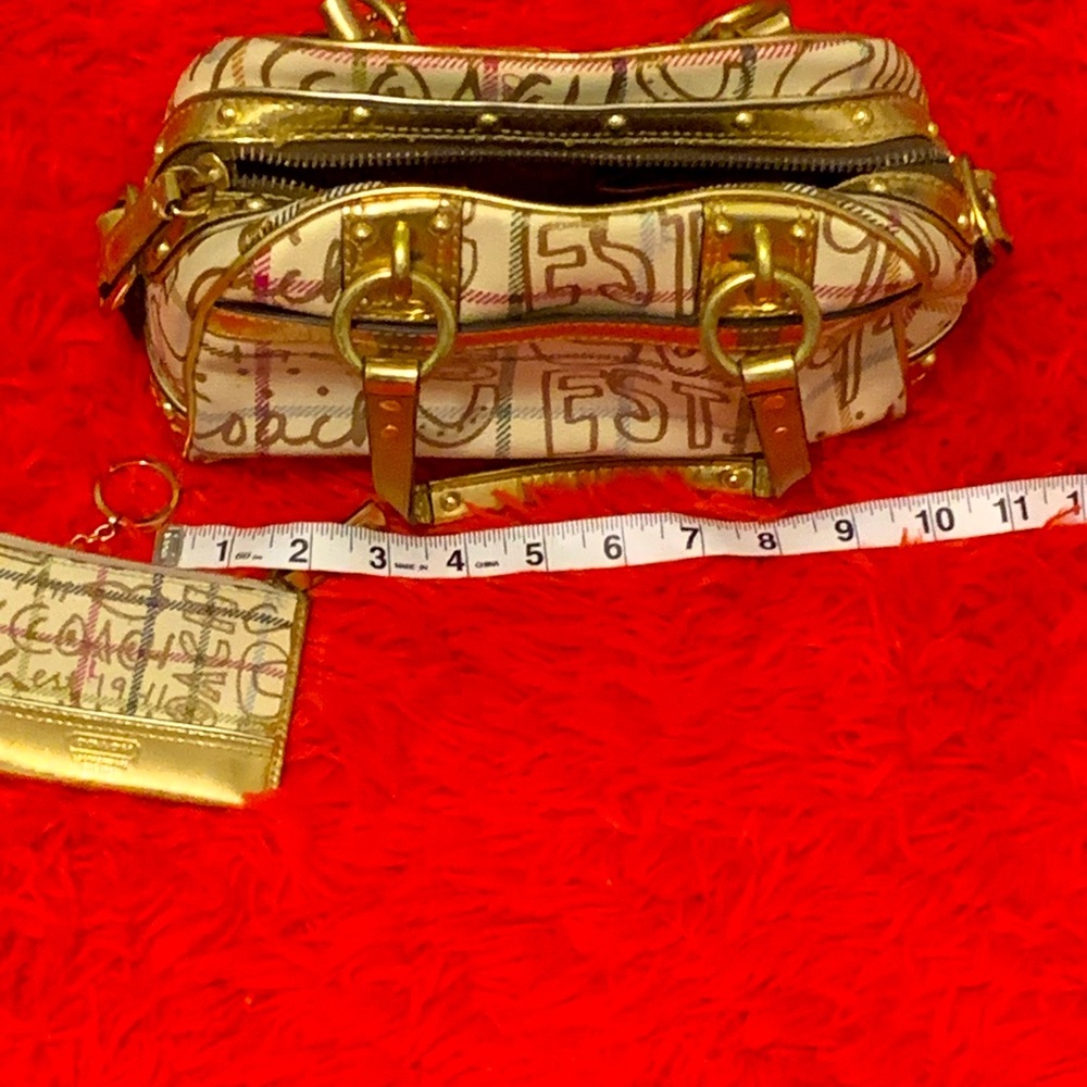 Gold Coach Chelsea Graffiti Purse